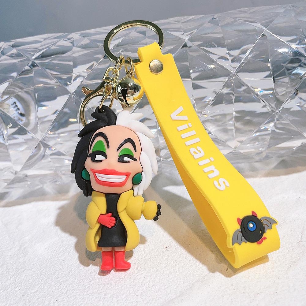 Cartoon Villain Evil Witch Keychain Ursula Cruella Maleficent Anime Car Keychain Pouch Hanging Xmas Present great for daily use
