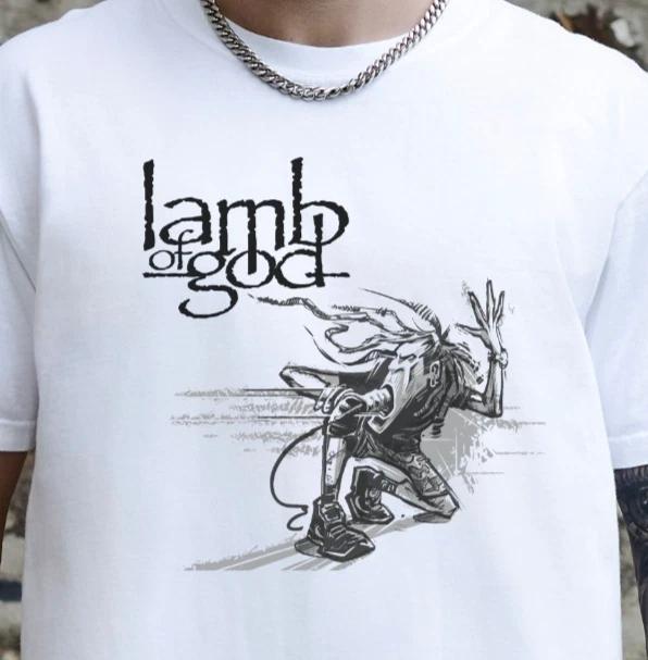 

Lamb of God Randy Blythe T-Shirt Metal Band on Vintage Black Comfort Colors Tee M