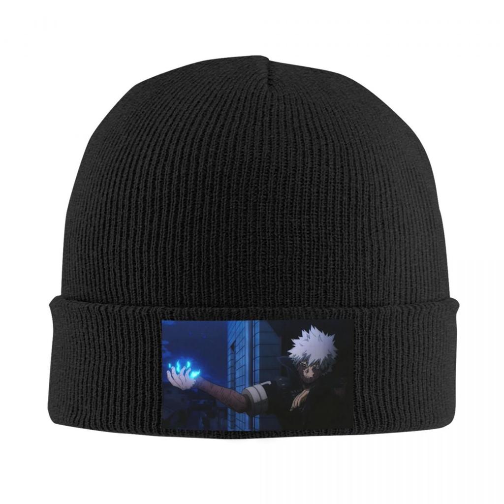 My Hero Academia Dabi Anime Manga MHA Blueflame Knitted Cap Hip Hop Bonnet Hat Autumn Winter Outdoor Beanies Hats for Adult
