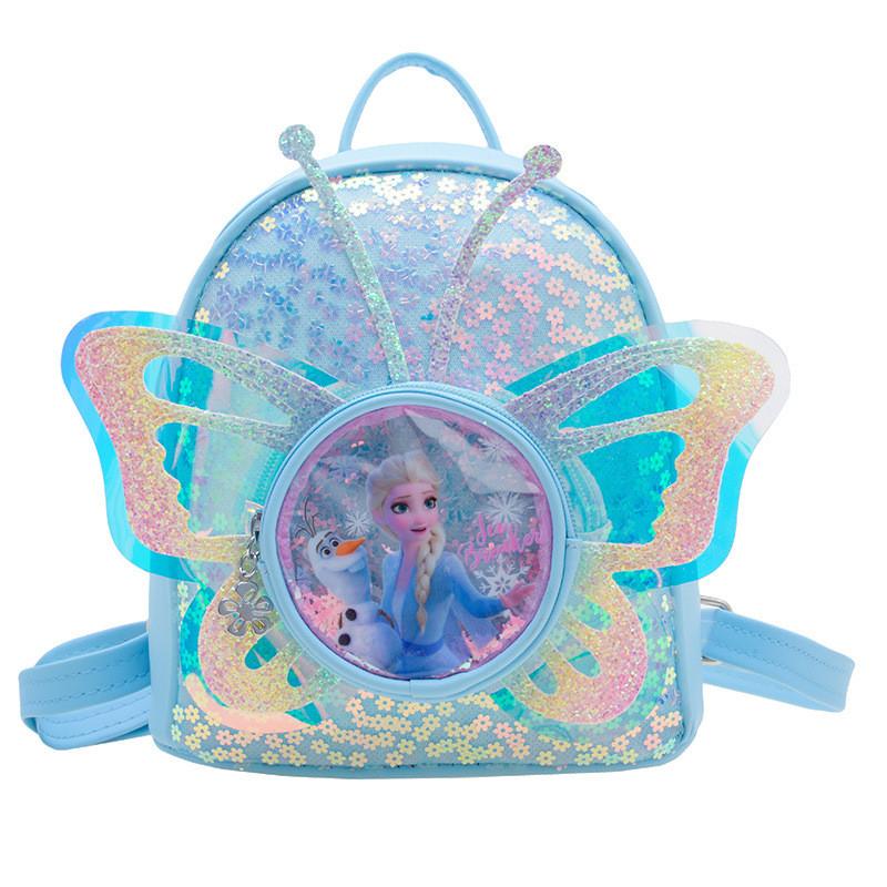 Adorable Korean Style Children's Backpack Lightweight Princess Pu Sequin Toddler Bag For Kindergarten