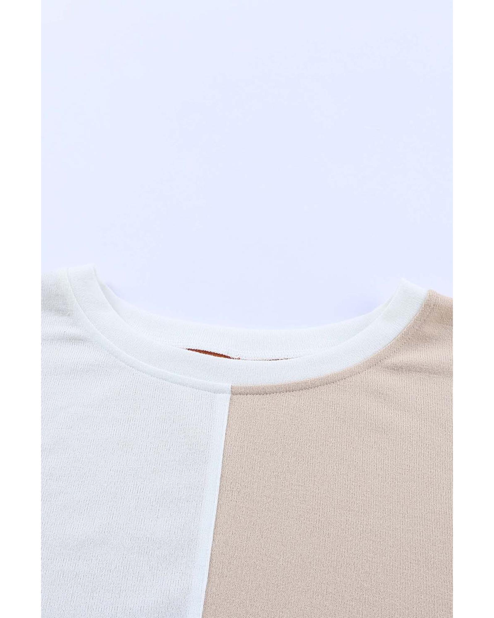 

Azura Exchange Color Block Patchwork Long Sleeve Top XL помаранчевий