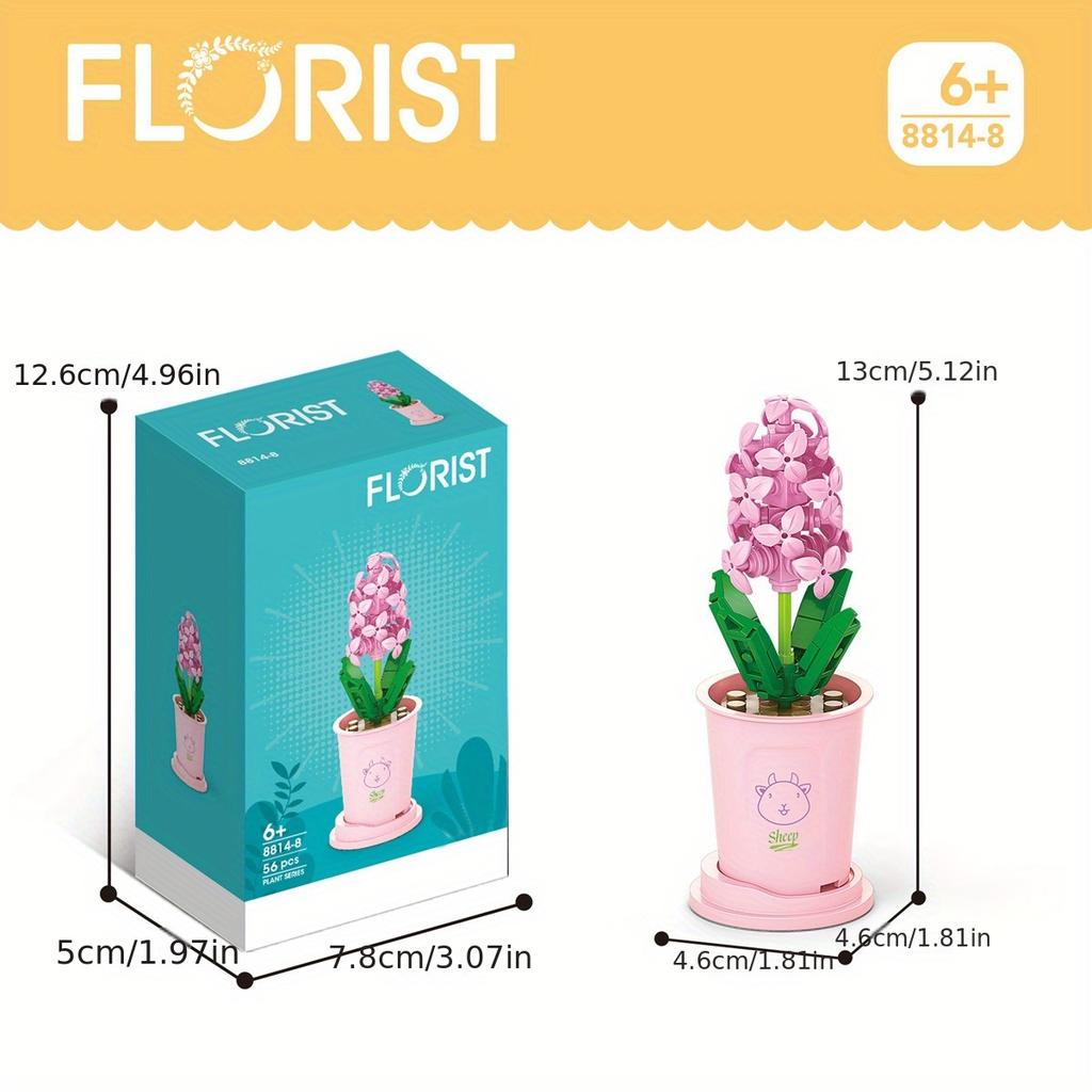 Plantă Suculentă Blocuri de Construcție Buchet în Ghiveci Educație DIY Producție Asamblare Jucării