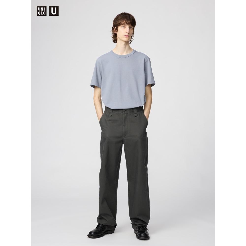 Uniqlo Wide Fit Chino Pants  Leg Length 85.5 Cm  Long Length 