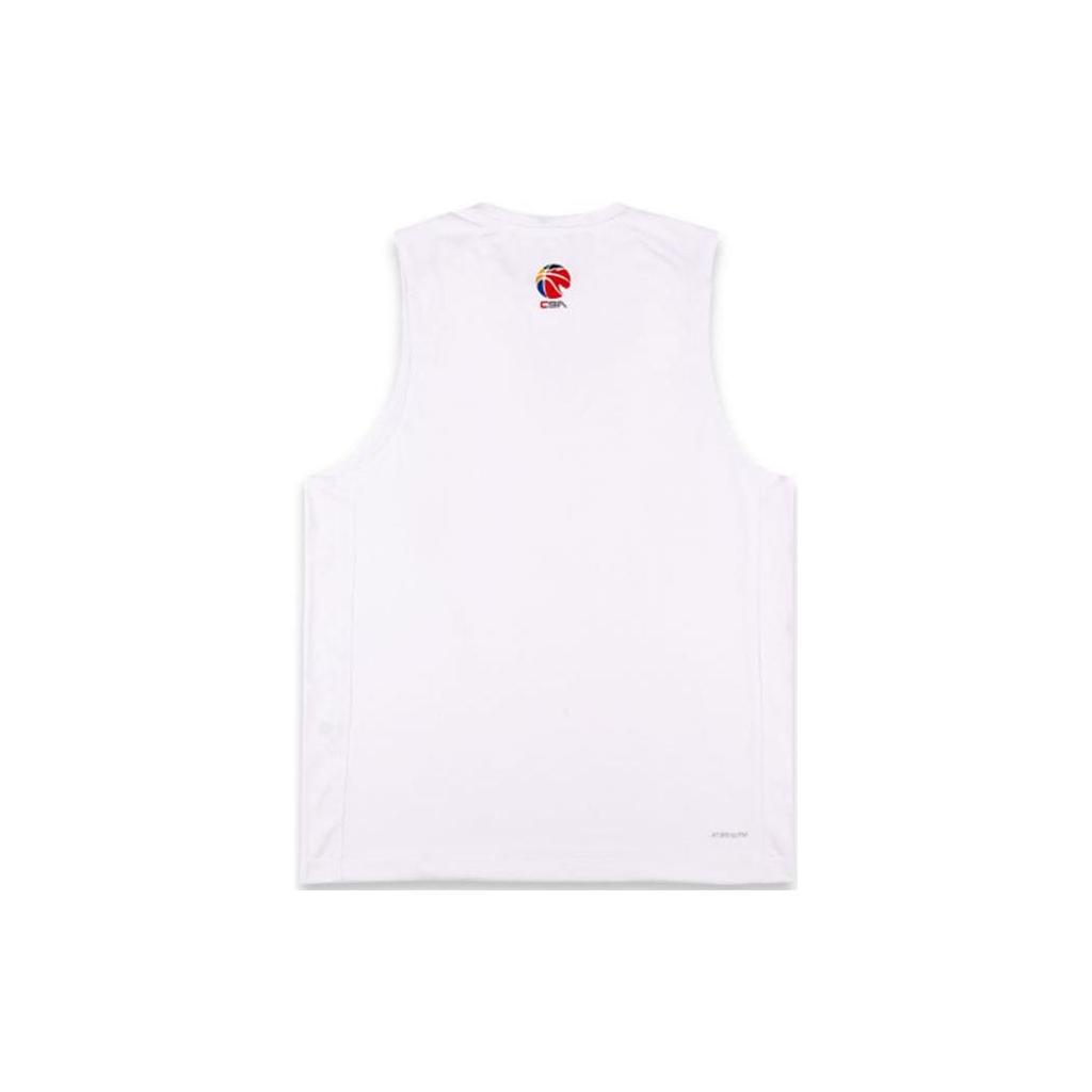 Li Ning CBA Series Professional Basketball Series Liaoning Team Logo Print Quick-Dry Breathable Basketball Jersey Men jersey White AVST161-2