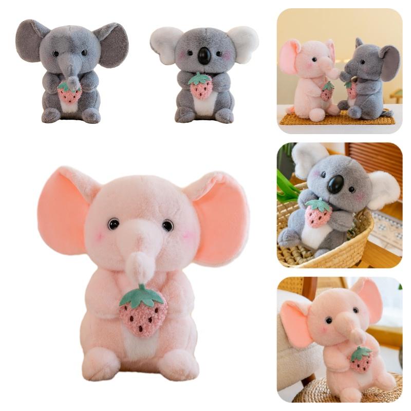 Cute And Soft 8-inch Plush Toy Elephant Koala Doll For Claw Machine