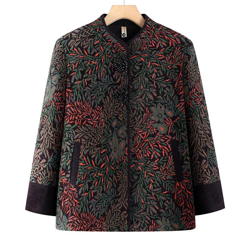 Tucano Women's Floral Fleece-Lined Winter Jacket for Elderly