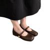 Korean Version of Design Flat Shoes, Shallow Single Shoes, Small Leather Shoes, Summer Women's Shoes, French Retro Mary Jane Shoes