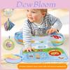 Cuscino per il Tummy Time del Bebè con Specchio in Tessuto, Libro e Sonaglio per lo Sviluppo Sensoriale