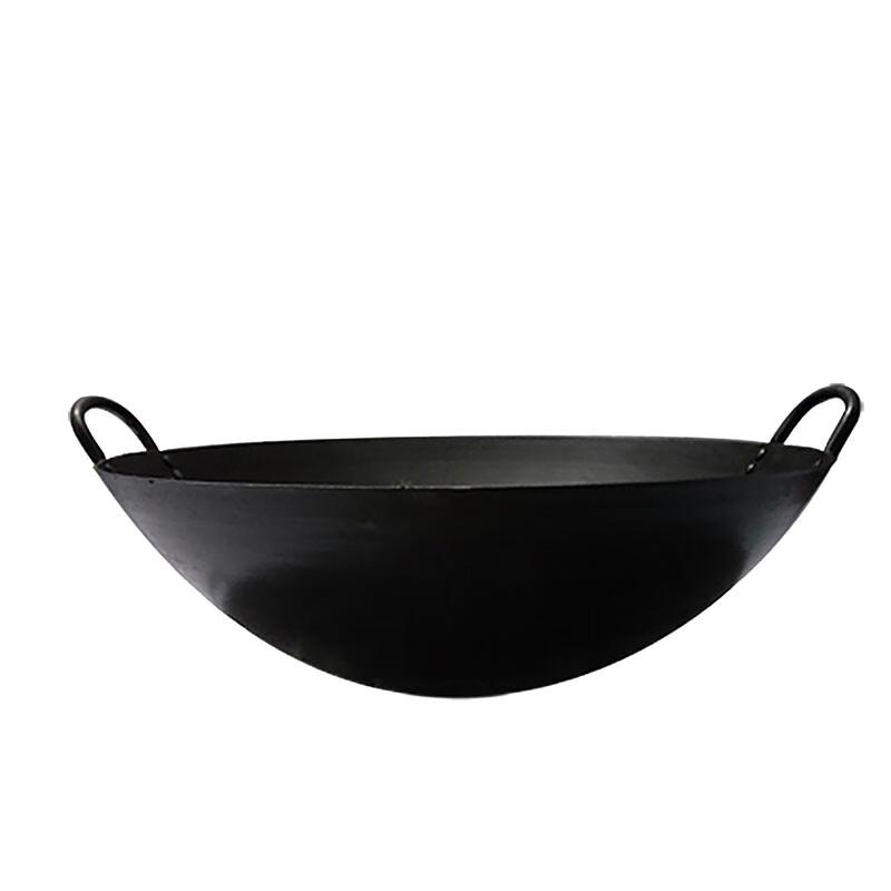 Traditional Pointed-Bottom Wrought Iron Wok