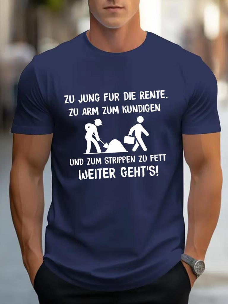 Unisex Cotton Tee GerUnisex Worker Funny Slogan Short Sleeve Crew Neck Casual Humor Street T Shirt For Working Unisex Summer Daily Tops