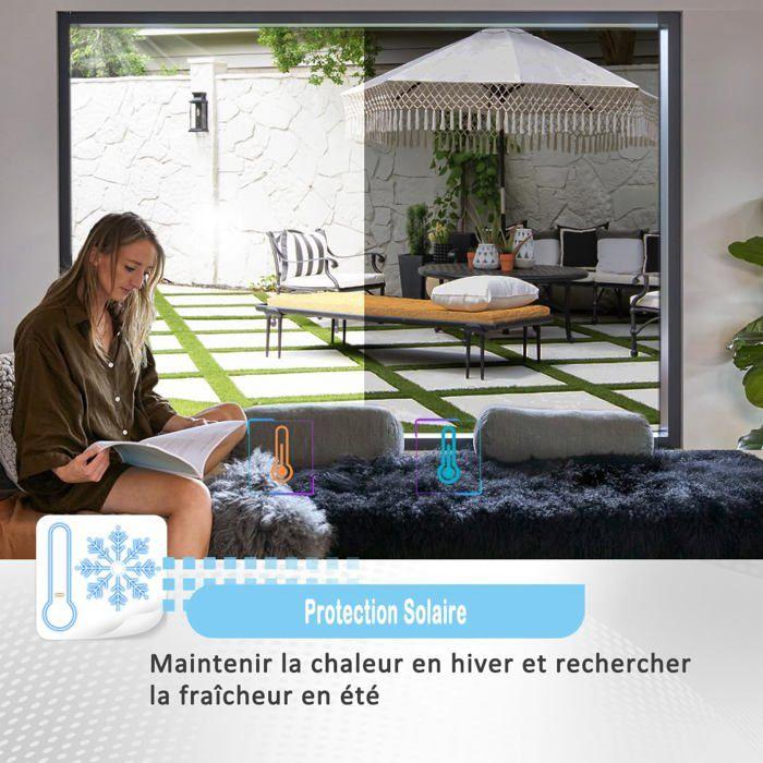 Film miroir occultant pour fenêtre 30 x 200 cm - Argenté, anti-UV 99% autocollant