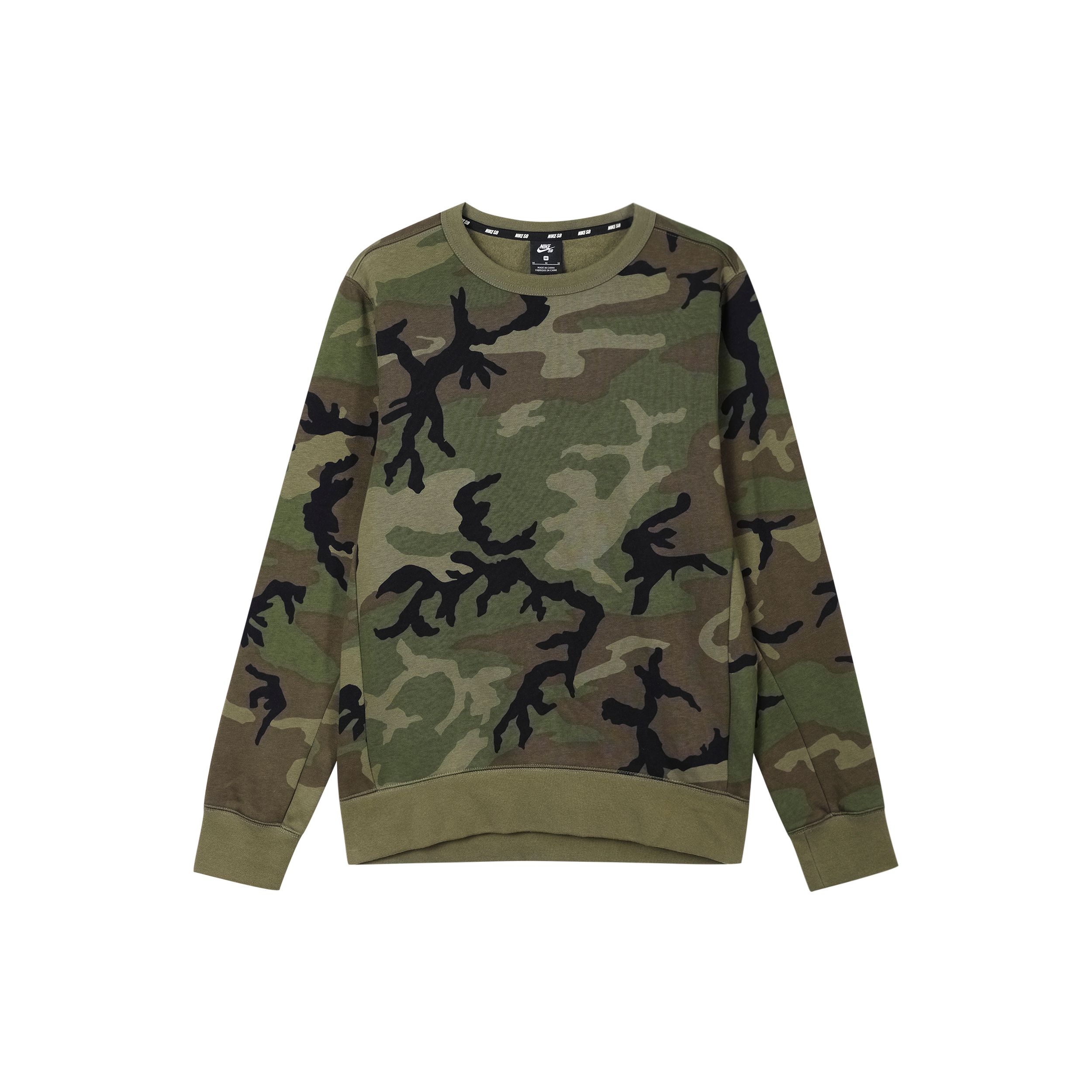 

Nike Casual Sport Флисовая толстовка с круглым вырезом Мужские топы Оливково-зеленый CN5374-222 M