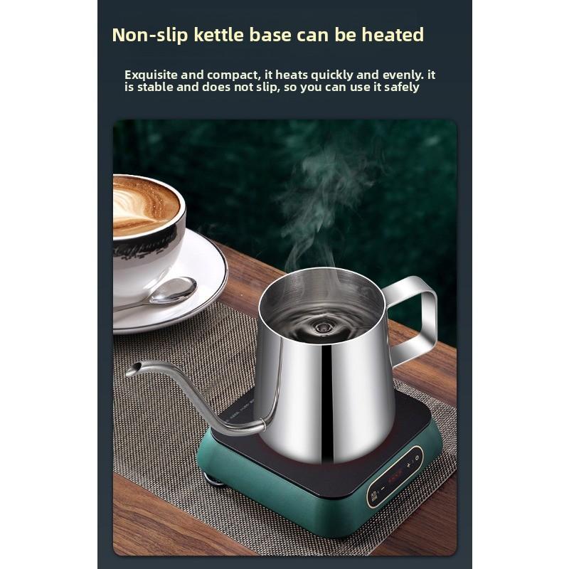 Hand-poured Coffee Pot with Lid, Bamboo Cover, 304 Thickened Stainless Steel Spout, Suitable for Household Use, Fine-mouthed Hanging Coffee Set
