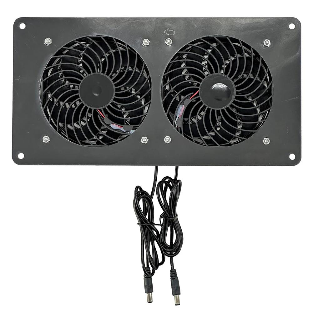 10W 12V Solar Exhaust Fan with Waterproof Solar Panel Air Extractor Solar Fan for Greenhouse Chicken Coop Shed Dog House Outside