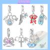 Classic Original Blue Zircon Swan Butterfly Shoes Copper Charms Bead Fit Bracelet Women Jewelry Diy Accessory Gifts