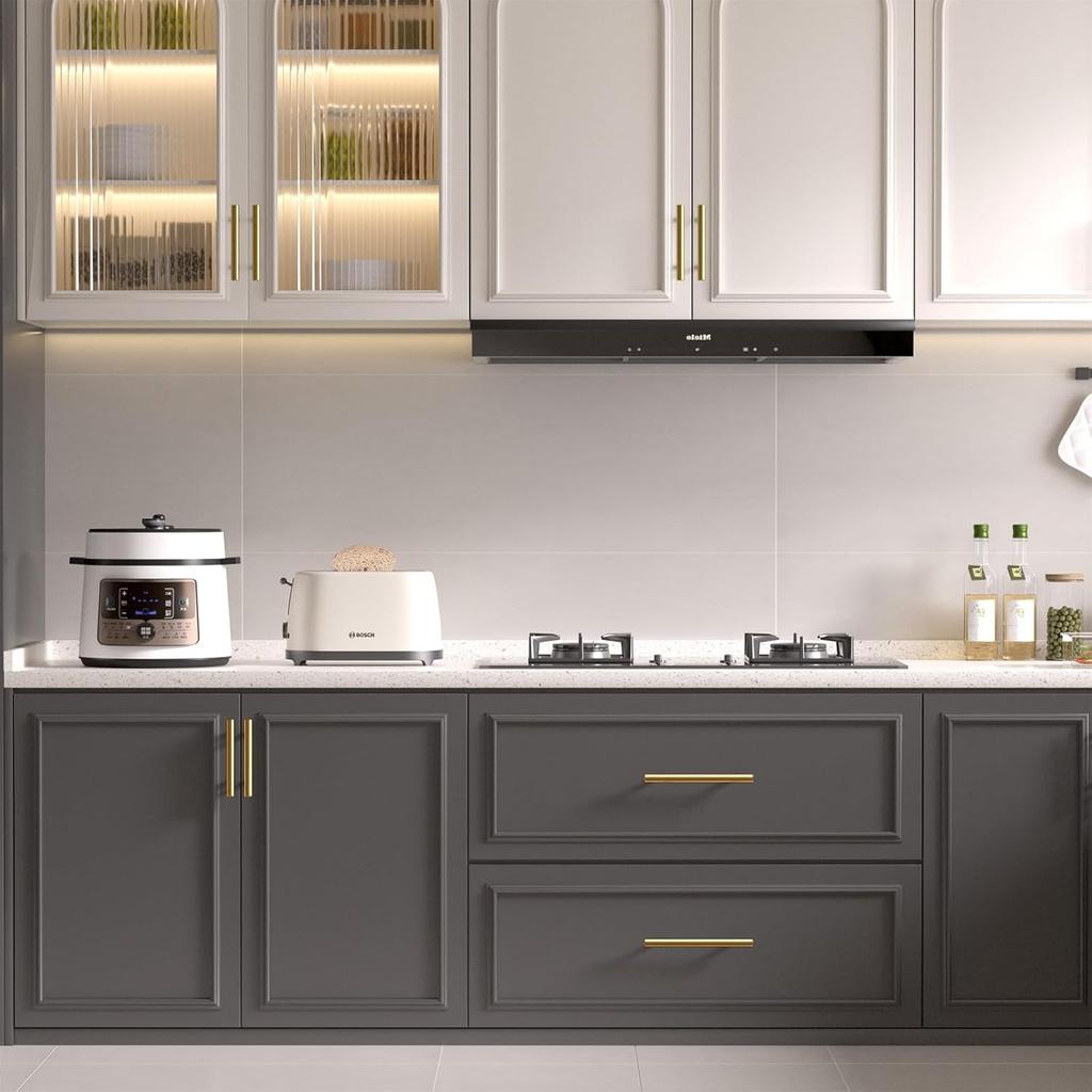 Goldenwarm 30 Pack 3 Inch Gold Cabinet Handles - Gold Cabinet Pulls, Fade-Resistant Surface - Dresser Pulls Kitchen Hardware for Cupboard Furniture