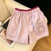 Korean Style Girls' Quick-Dry Color Block Summer Shorts - Casual, Versatile Sports Pants for Medium and Large Children