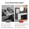 Modern Large Capacity Makeup Vanity with Storage for Bedroom