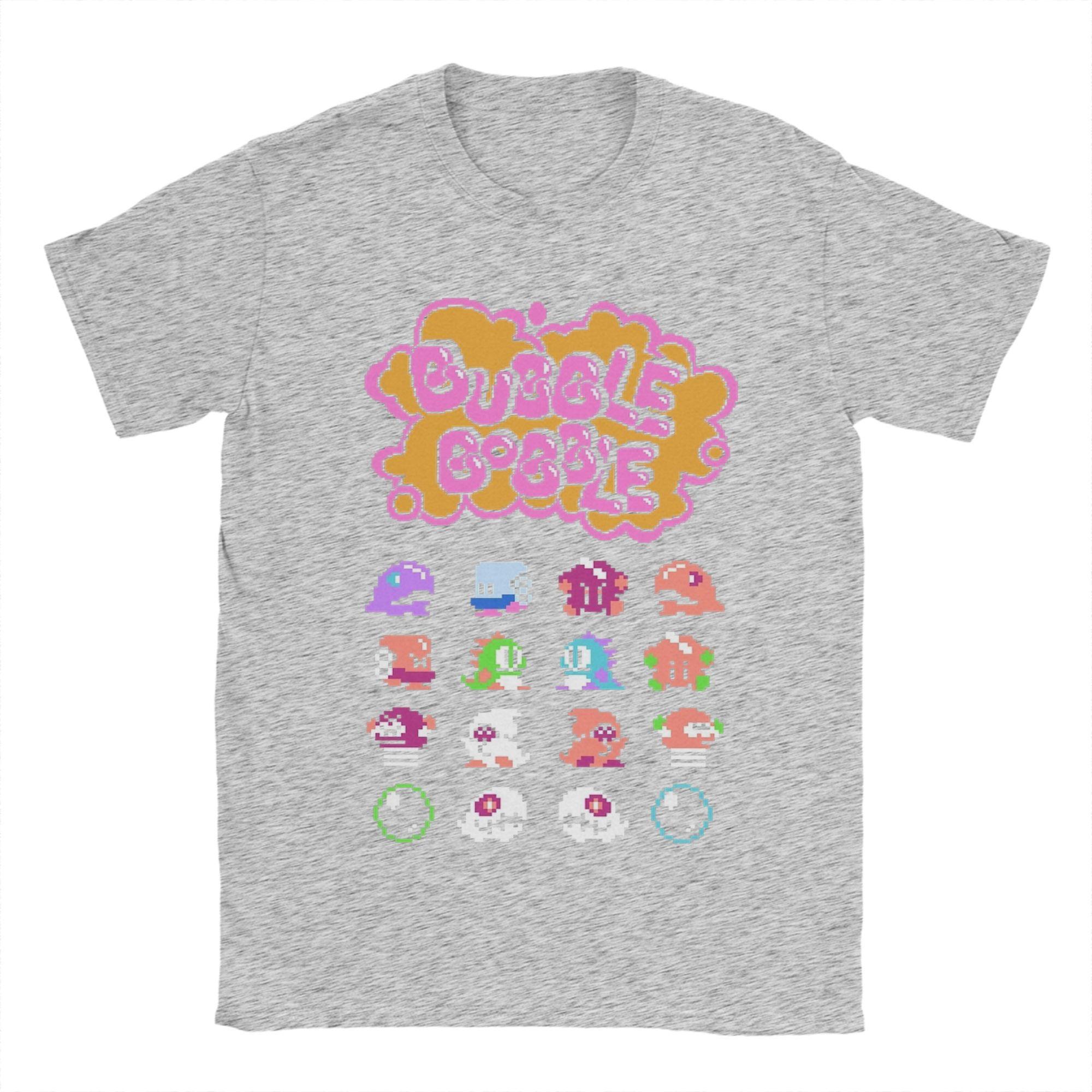 

Bubble Bobble Футболка Літо Трендові Футболки Пара Бавовна Круглий Виріз 4XL 5XL 6XL Футболки З Коротким Рукавом Вінтажна Футболка M