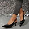 Fashion New in 2025 Pumps Footwear Elegant Women Heeled Shoes Fashion Buckle Strap Female Pointed Toe Slingbacks Ladies High Heels Shoes