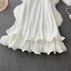 Seaside Vacation Style Sexy Backless Neck Sling Dress Women's Clothing Summer Loose and Thin Fluffy Cake Skirt