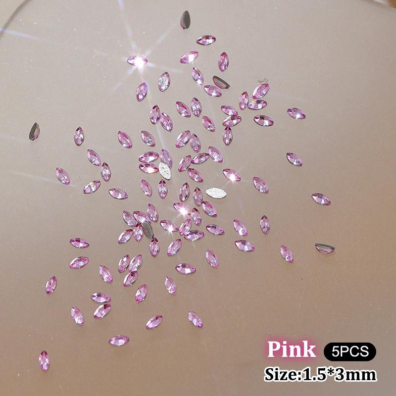 

50 Pcs Mini Flat Back Horse Eye 1.5*3Mm Nail Art Glass Crystals For Diy Manicure Decoration Diamond