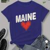 Women Summer T Shirt  Print Maine Short Sleeve Tees Casual   Printed  Tops