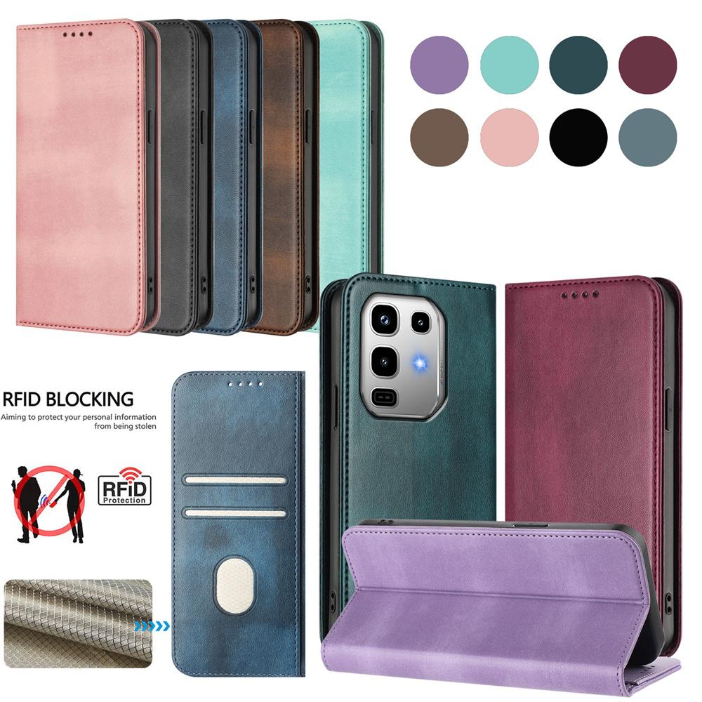 Vintage Leather Case For Xiaomi Poco M7 Pro 5g X7 F7 X3 NFC X5 X6 F5 F6 Pro F7 F8 Ultra Card Holder Flip Wallet Book Cover Funda