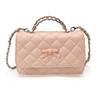 Sweet bow chain handbag, new design, elegant and versatile shoulder/crossbody bag, versatile, simple, stylish, and high-end commuting bag.