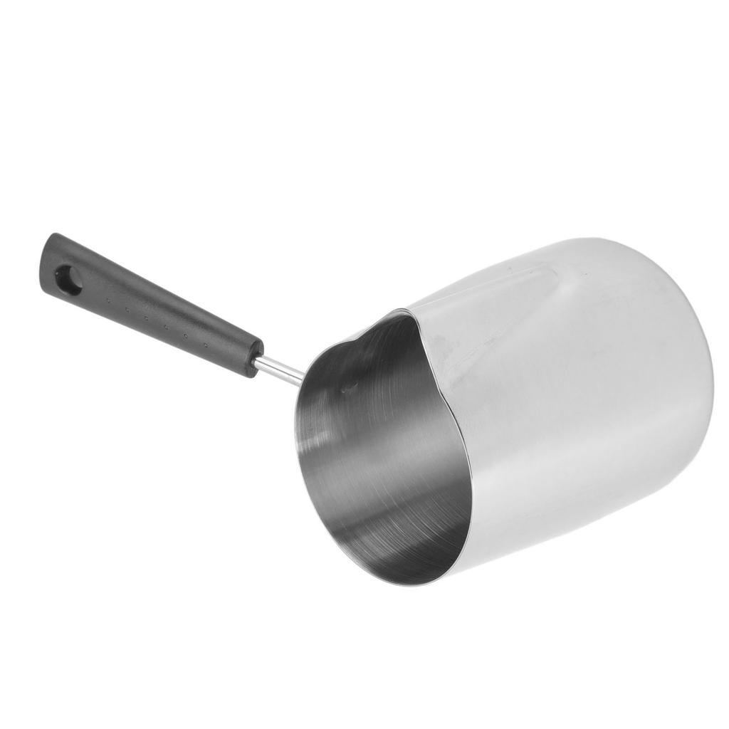 Long Handle Coffee Toroid Pitcher 304 Stainless Steel Rustproof Smoother Milk Frother Pitcher for Home Coffee Shop