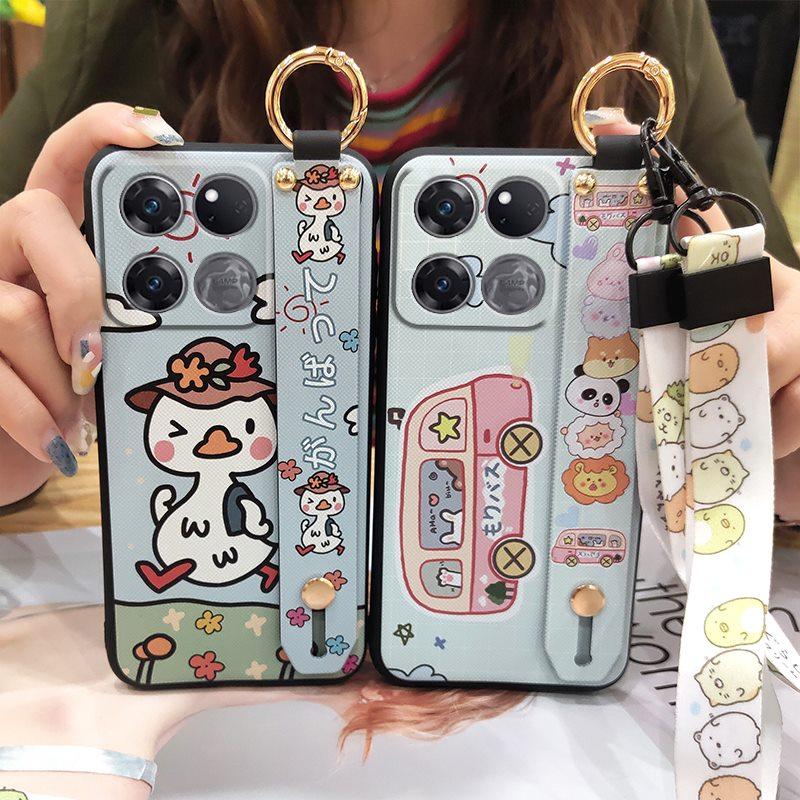 Soft Case Shockproof Phone Case For OnePlus/1+Ace 5G Racing Edition Fashion Design Wristband Durable Ring Kickstand Cute