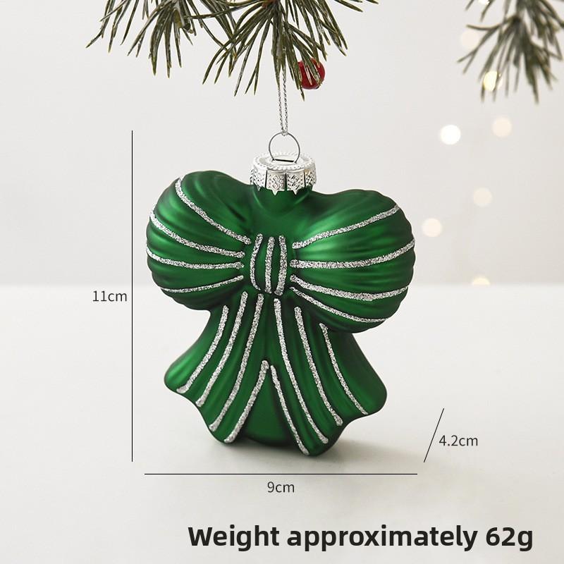 Joymerry Christmas Glass Tree Ornaments Gift Box Set With Lighttransmitting Design For Holiday Decor