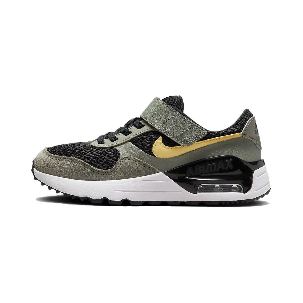 Nike Air Max SYSTM PS Dark Stucco Saturn Gold Kids Sneakers Green Black DQ0285-007