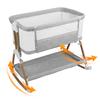Height Adjustable Bedside Crib 3 In 1 Baby Bassinet Rocking Bassinet with Soft Mattress Wheels Bassinets 6 Adjustable Easy Folding Portable