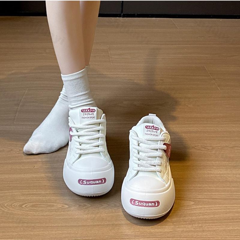 Spring Autumn Women's Sports Shoes 2025 New Fashion Lace Up Platform Sneakers Comfortable Height Increase Non Slip Casual Shoes