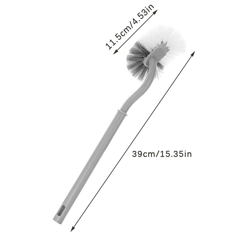 S-förmige Toilettenbürste Wandmontierte Reinigungsbürsten Toilettenreinigungsbürste mit langem Griff Toilettenbürste mit weichen Borsten Badezimmerwerkzeug