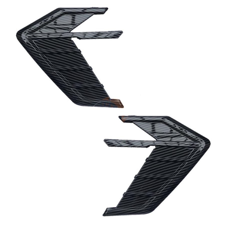 Universal Glossy Carbon Fiber Look Car Side Fender Air Vent Intake Trim Sticker