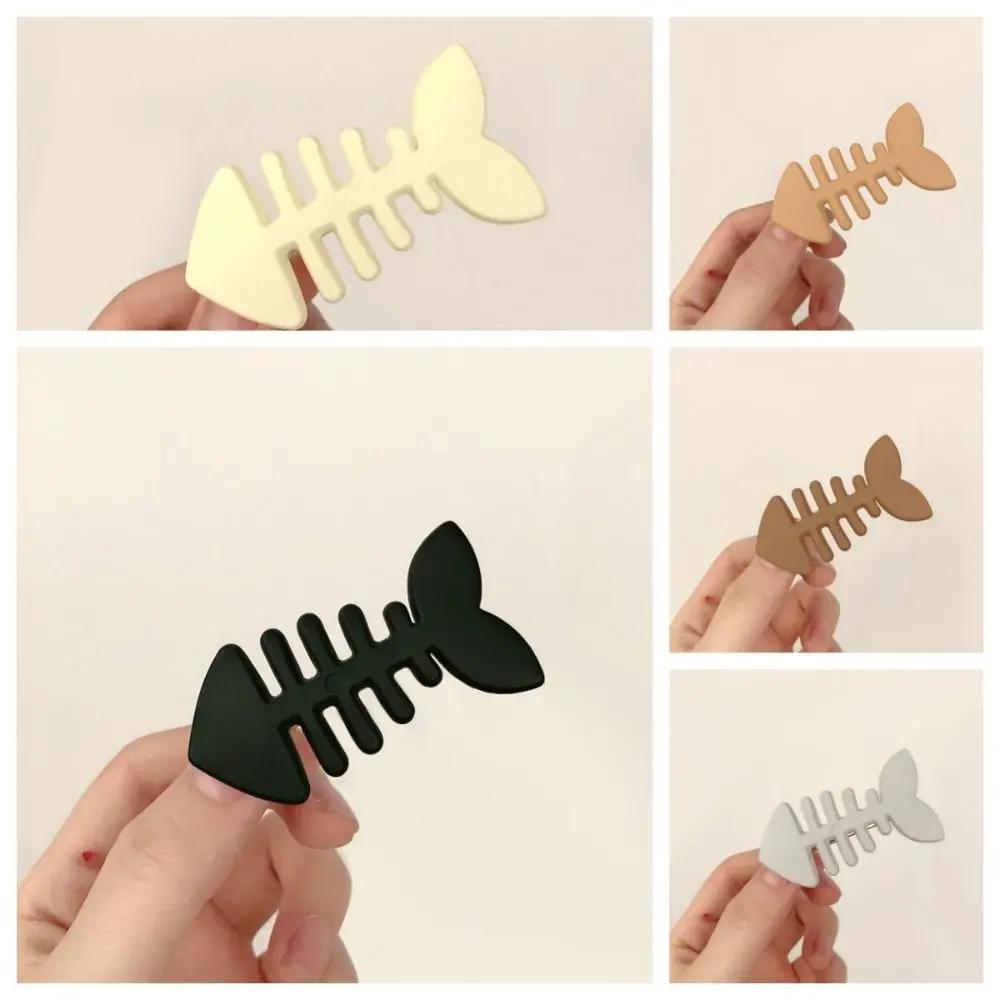 Simple Animal Fish Bone Hair Clip Plastic Headwear Geometry Hair Accessories Y2k Barrettes Girls