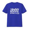 Naughty By Nature Weißes Klassisches Logo T-Shirt Vintage Gewaschen Atmungsaktiv Mode Mann Lässig Stilvoll Vielseitig Grafik Weich