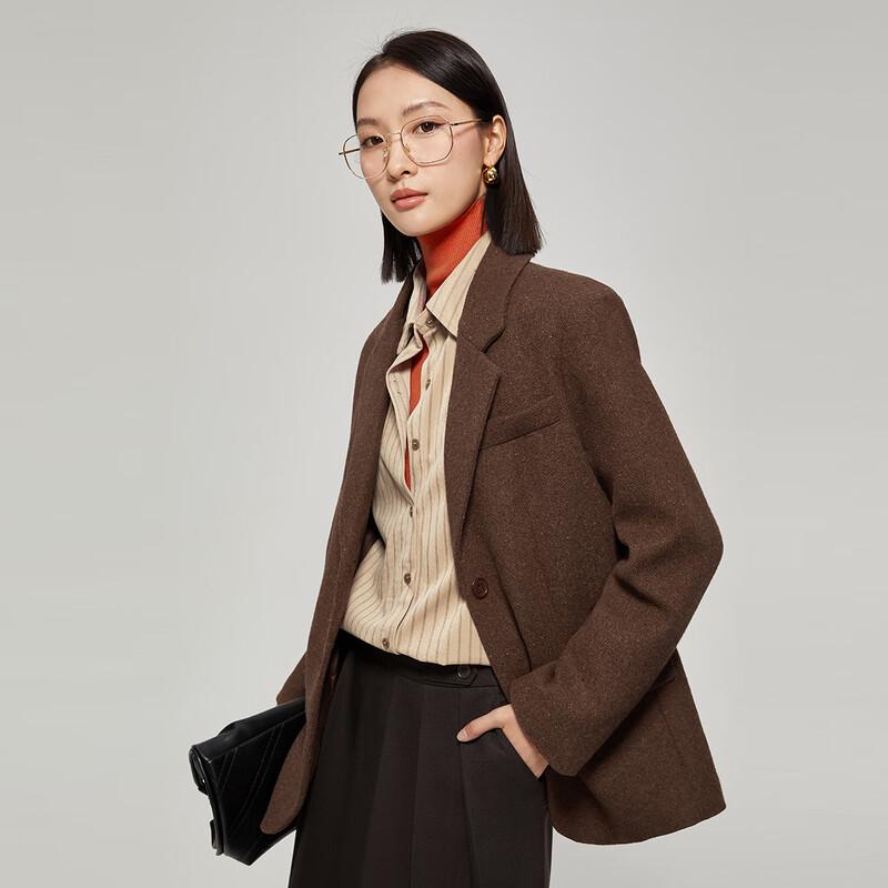 Women's Retro Wool Blend Blazer