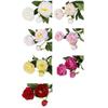Real Touch Artificial Peony Flower 3 Heads Cotton Rose Fake Flower  Wedding Party