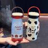 Uk Beloved Dopamine Ceramic Stainless Steel Insulated Cup for Girls, Cute Portable Tea-Water Separation Direct Drinking Cup
