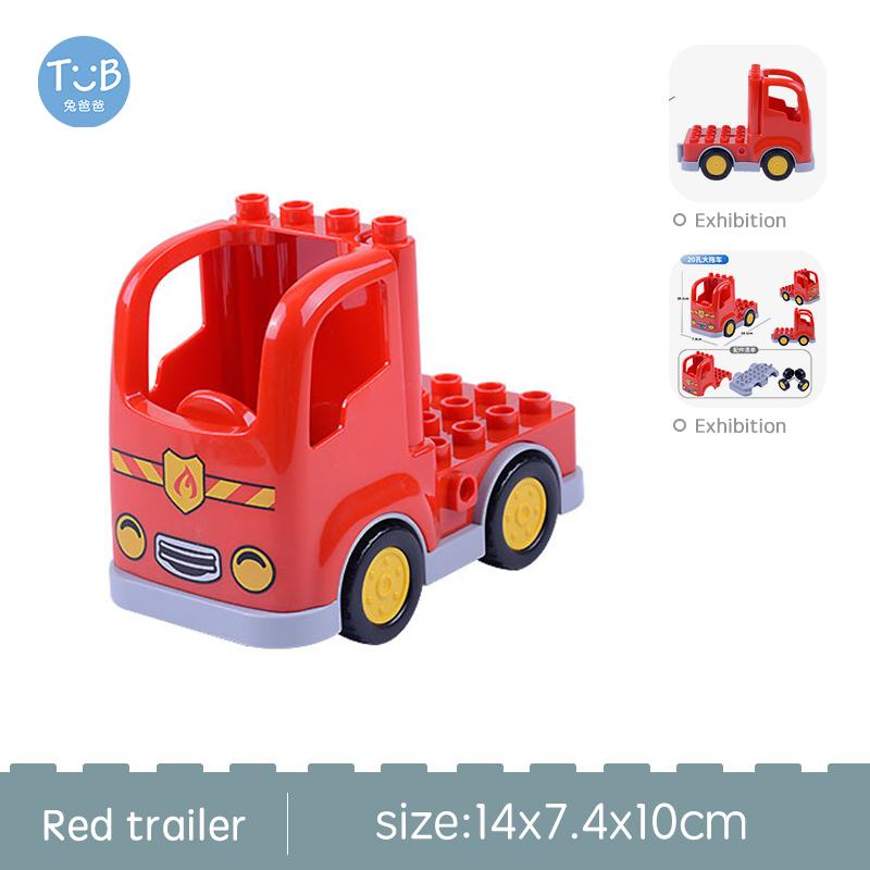 Big Size Building Blocks Sports Car Bus Jeep Truck Accessories Bricks Compatible with Duplos Children DIY Parts Kids Toys Gift