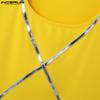 INCERUN Men Summer Strap Sleeveless Cross Patchwork Casual Fitted Tank Tops