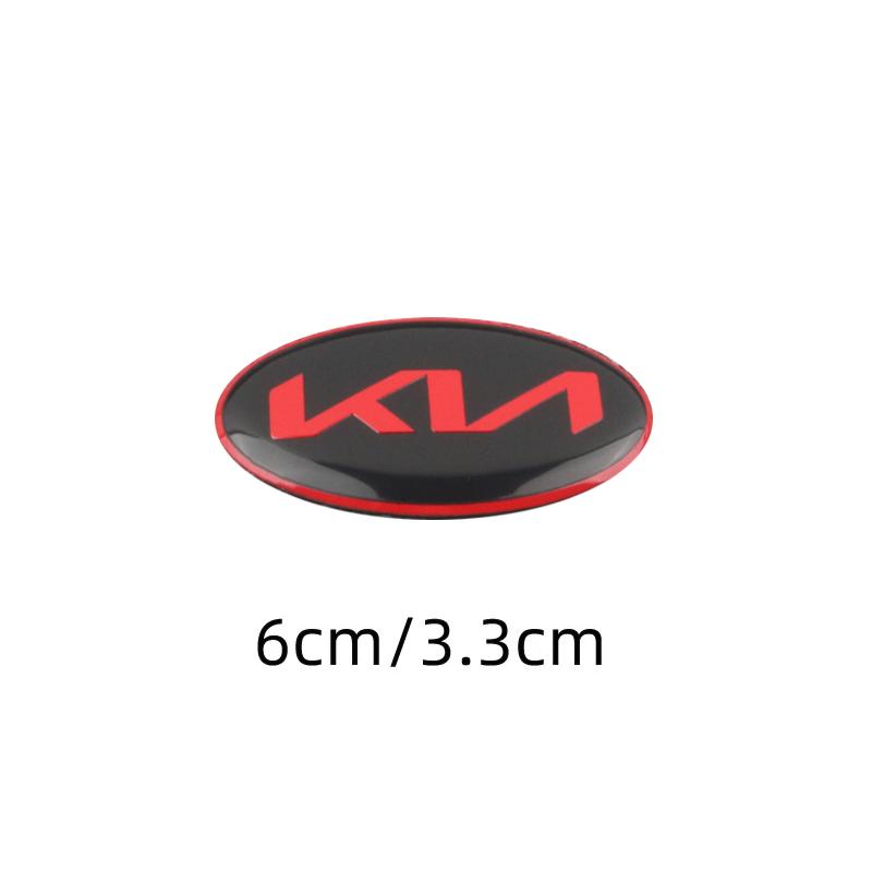 6x3.3cm Car Steering Wheel Center Emblem Badge Sticker for KIA Stinger Sportage KX3 Ceed K7 K5 K3 R Forte Rio Soul Accessories
