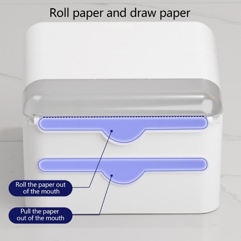 Bathroom Tissue Storage Box Large Capacity Plastic Waterproofed Design Wall Mounted For Bathrooms