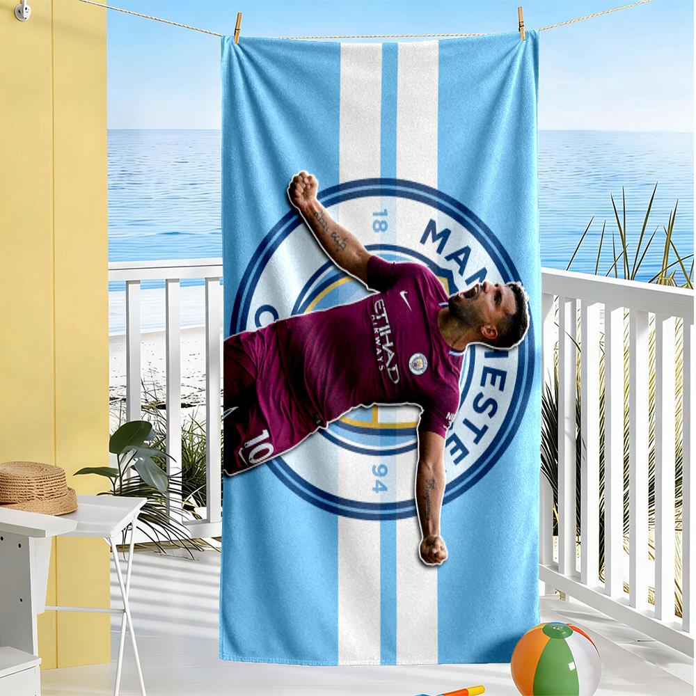 Kun Aguero Celebration Moment Beach Towel Super Soft Microfiber Quickdry Fabric Comfortable Lightweight