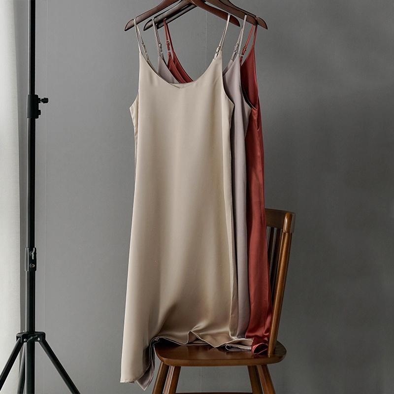 Elegant Women Satin Silk Slip Dress With Soft Touch For Casual And Cocktail Occasions