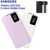 Original Samsung Galaxy S23 S23+ S23 Plus S-View Wallet Case Cover Card Holder Pocket Protective Cover with Smart Small Screen View For S23 S23+