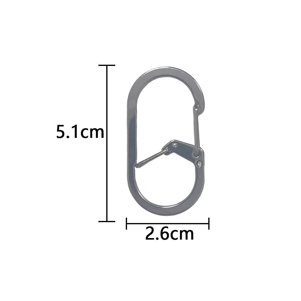 304 Stainless Steel Multi-functional Keychain Carabiner and Spring Buckle
